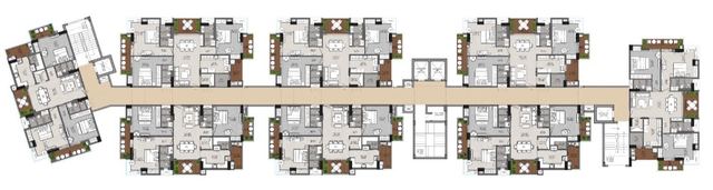 Tower cluster floor plan
